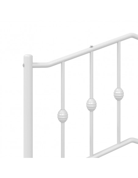 Testiera in Metallo Bianco 140 cm