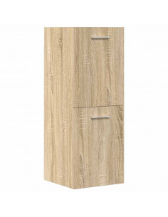 Set Mobili da Bagno 5 pz Rovere Sonoma in Legno Multistrato 2