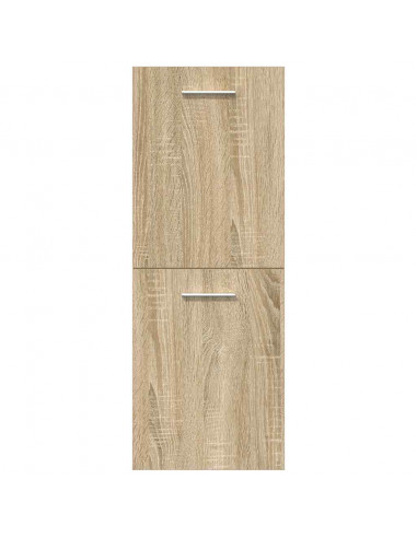Set Mobili da Bagno 4 pz Rovere Sonoma in Legno Multistrato