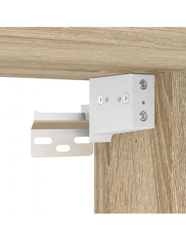 Set Mobili da Bagno 4 pz Rovere Sonoma in Legno Multistrato