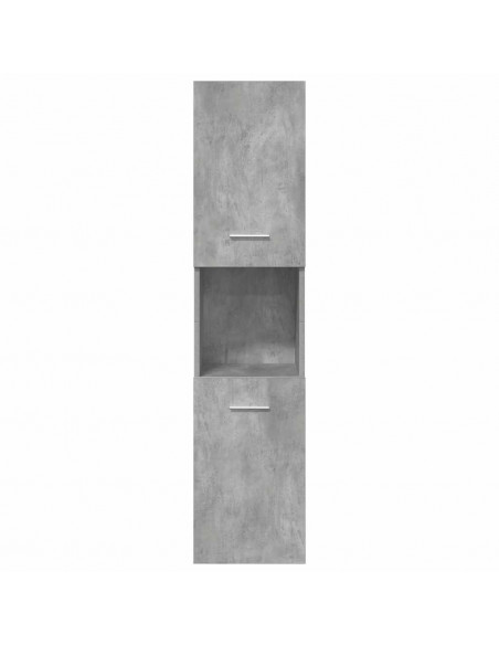 Set Mobili da Bagno 4 pz Grigio Cemento in Legno Multistrato