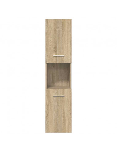Set Mobili da Bagno 4 pz Rovere Sonoma in Legno Multistrato