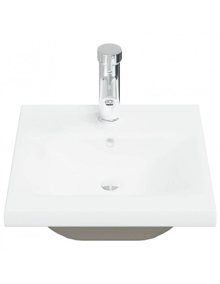 Set Mobili da Bagno 5 pz Grigio Cemento in Legno Multistrato