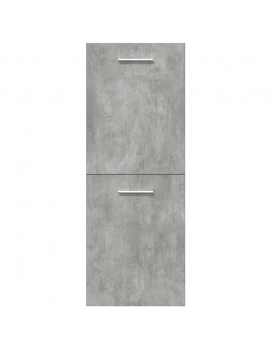 Set Mobili da Bagno 5 pz Grigio Cemento in Legno Multistrato