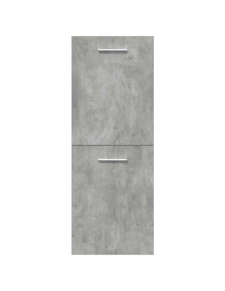 Set Mobili da Bagno 5 pz Grigio Cemento in Legno Multistrato