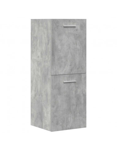 Set Mobili da Bagno 5 pz Grigio Cemento in Legno Multistrato