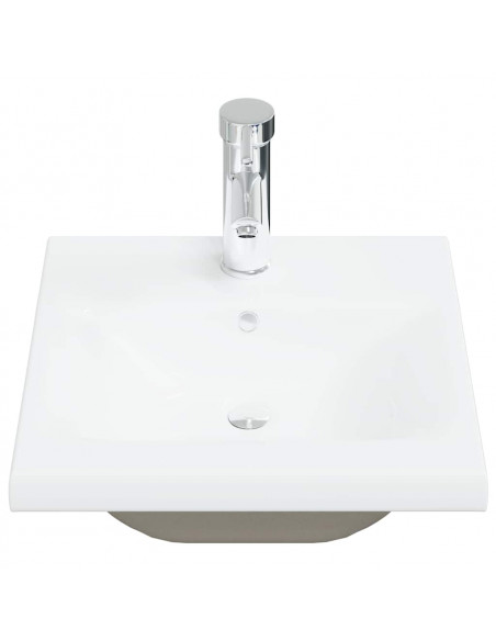 Set Mobili da Bagno 5 pz Grigio Cemento in Legno Multistrato