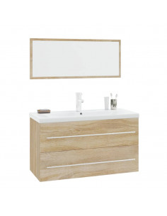 Set Mobili da Bagno 3 pz Rovere Sonoma 2