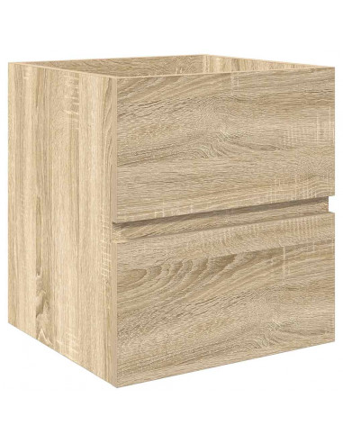 Set Mobili da Bagno 2 pz Rovere Sonoma in Legno Multistrato