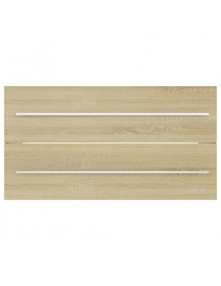 Set Mobili da Bagno 2 pz Rovere Sonoma in Legno Multistrato