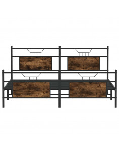 Giroletto senza Materaso in Metallo Rovere Fumo 180x200 cm