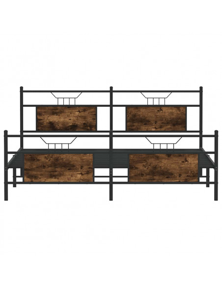 Giroletto senza Materaso in Metallo Rovere Fumo 180x200 cm