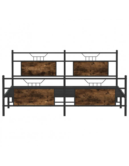 Giroletto senza Materaso in Metallo Rovere Fumo 183x213 cm