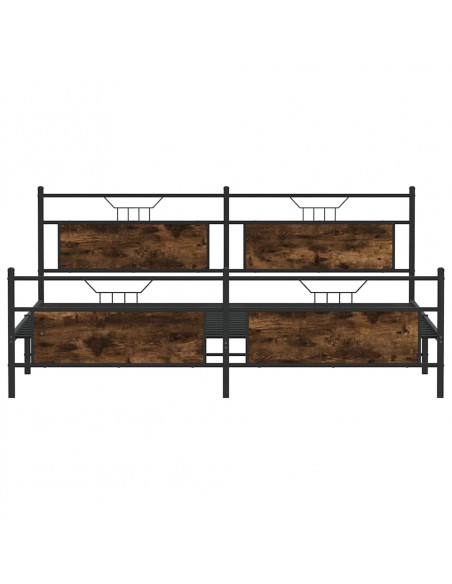 Giroletto senza Materaso in Metallo Rovere Fumo 193x203 cm