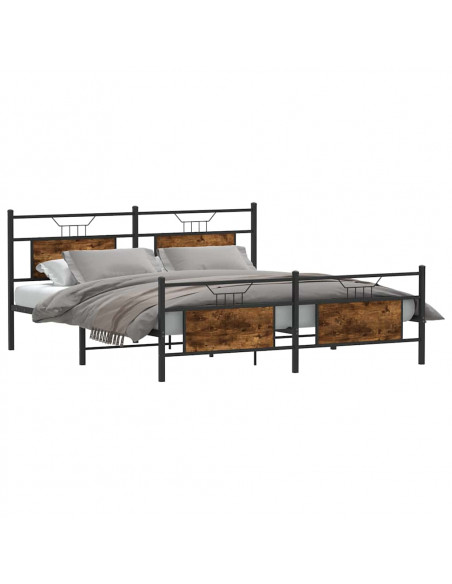 Giroletto senza Materaso in Metallo Rovere Fumo 183x213 cm