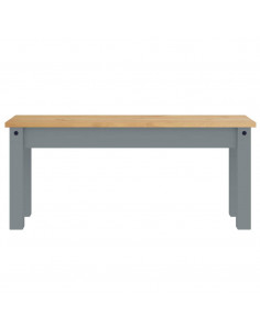 Set da Pranzo 3 pz Panama Grigio in Legno Massello di Pino 2