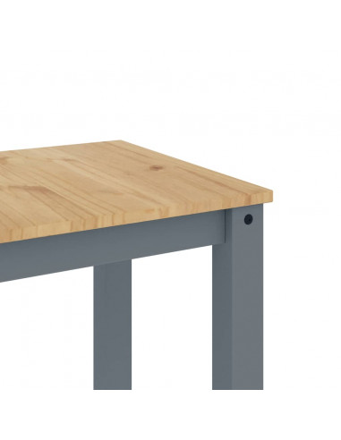 Set da Pranzo 3 pz Panama Grigio in Legno Massello di Pino