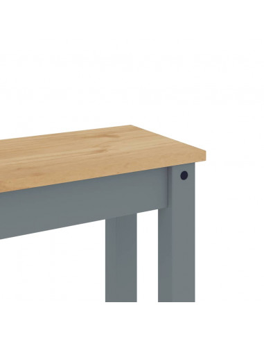 Set da Pranzo 3 pz Panama Grigio in Legno Massello di Pino