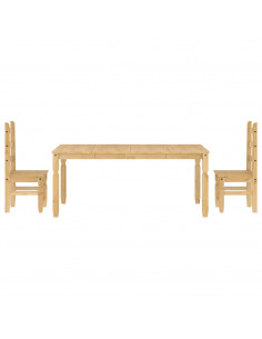 Set da Pranzo 3 pz Panama in Legno Massello di Pino