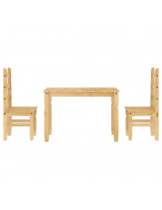 Set da Pranzo 3 pz Panama in Legno Massello di Pino