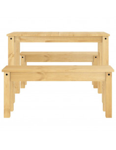 Set da Pranzo 3 pz Panama in Legno Massello di Pino