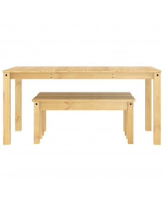 Set da Pranzo 3 pz Panama in Legno Massello di Pino