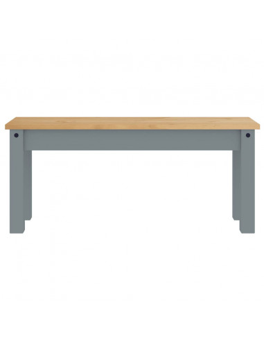 Set da Pranzo 4 pz Panama Grigio in Legno Massello di Pino