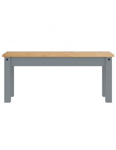 Set da Pranzo 4 pz Panama Grigio in Legno Massello di Pino