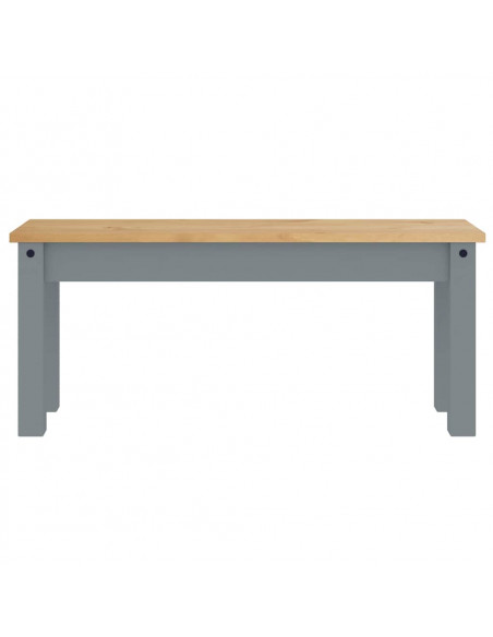 Set da Pranzo 4 pz Panama Grigio in Legno Massello di Pino