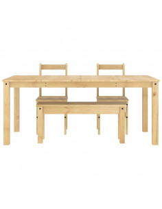 Set da Pranzo 4 pz Panama in Legno Massello di Pino 2