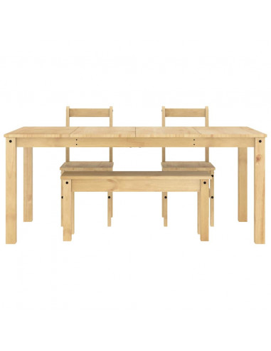 Set da Pranzo 4 pz Panama in Legno Massello di Pino