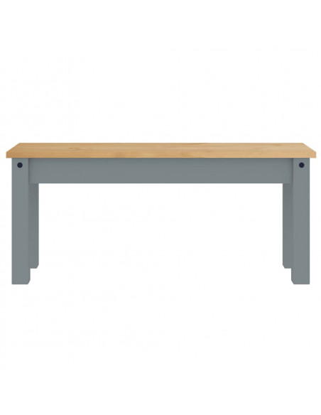 Set da Pranzo 4 pz Panama Grigio in Legno Massello di Pino