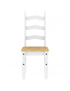 Set da Pranzo 3 pz Panama Bianco in Legno Massello di Pino 2