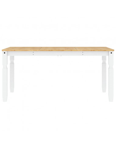 Set da Pranzo 3 pz Panama Bianco in Legno Massello di Pino