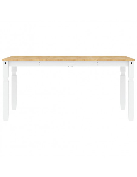 Set da Pranzo 3 pz Panama Bianco in Legno Massello di Pino