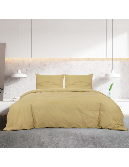 Set Copripiumino Tortora 240x220 cm in Microfibra Leggera