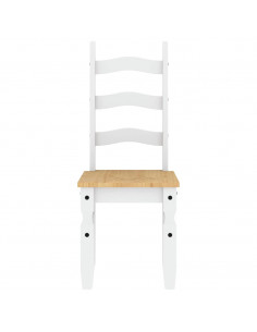 Set da Pranzo 3 pz Panama Bianco in Legno Massello di Pino 2