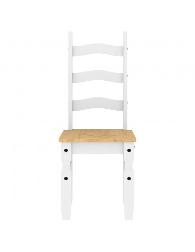 Set da Pranzo 3 pz Panama Bianco in Legno Massello di Pino