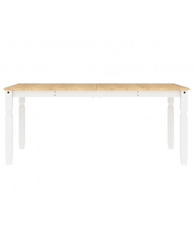 Set da Pranzo 3 pz Panama Bianco in Legno Massello di Pino