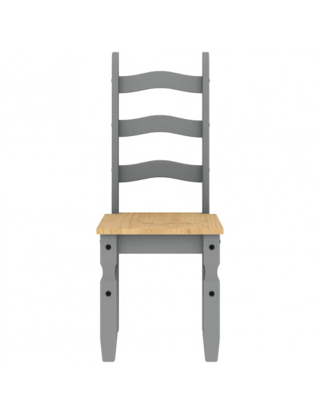 Set da Pranzo 3 pz Panama Grigio in Legno Massello di Pino