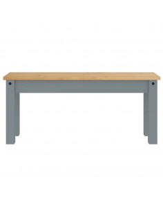 Set da Pranzo 3 pz Panama Grigio in Legno Massello di Pino 2