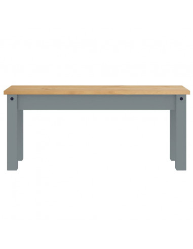 Set da Pranzo 3 pz Panama Grigio in Legno Massello di Pino