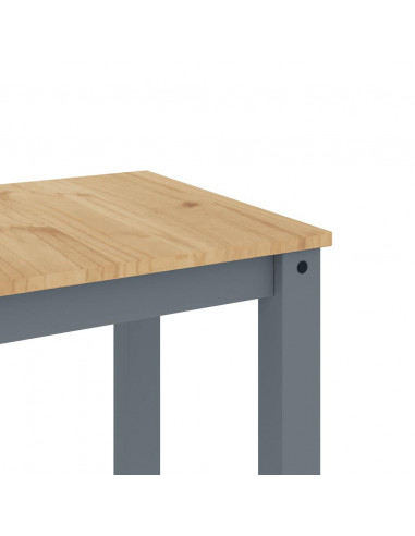 Set da Pranzo 3 pz Panama Grigio in Legno Massello di Pino