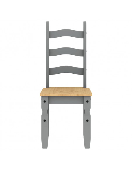 Set da Pranzo 3 pz Panama Grigio in Legno Massello di Pino