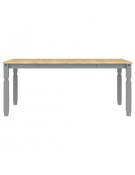 Set da Pranzo 3 pz Panama Grigio in Legno Massello di Pino