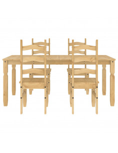 Set da Pranzo 5 pz Panama in Legno Massello di Pino