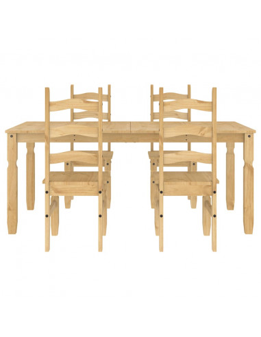 Set da Pranzo 5 pz Panama in Legno Massello di Pino