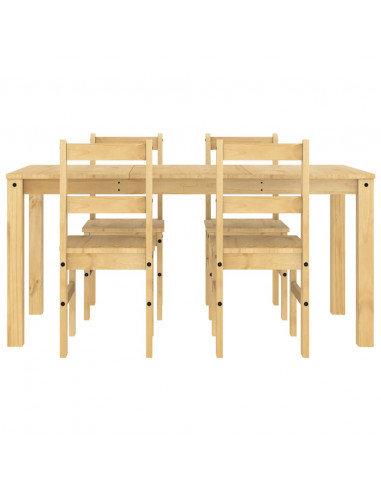 Set da Pranzo 5 pz Panama in Legno Massello di Pino