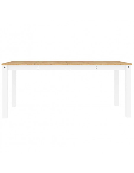Set da Pranzo 7 pz Panama Bianco in Legno Massello di Pino