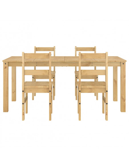 Set da Pranzo 5 pz Panama in Legno Massello di Pino